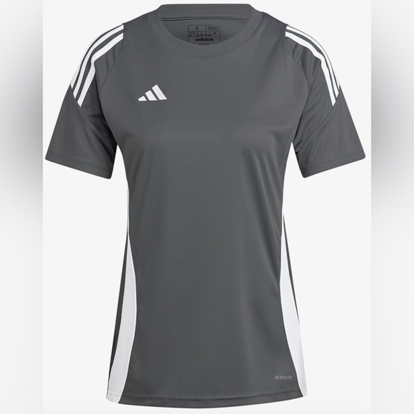 adidas Tops - Adidas Gray and White Tiro24 Sports Tee Jersey